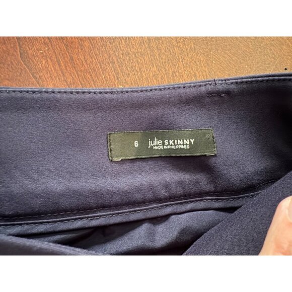 LOFT Julie Skinny Dress Pants Career Trousers in Navy Blue Size 6 - Picture 7 of 12